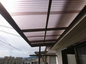 見た目もスッキリです。これで雨の日の悩みがなくなりました。